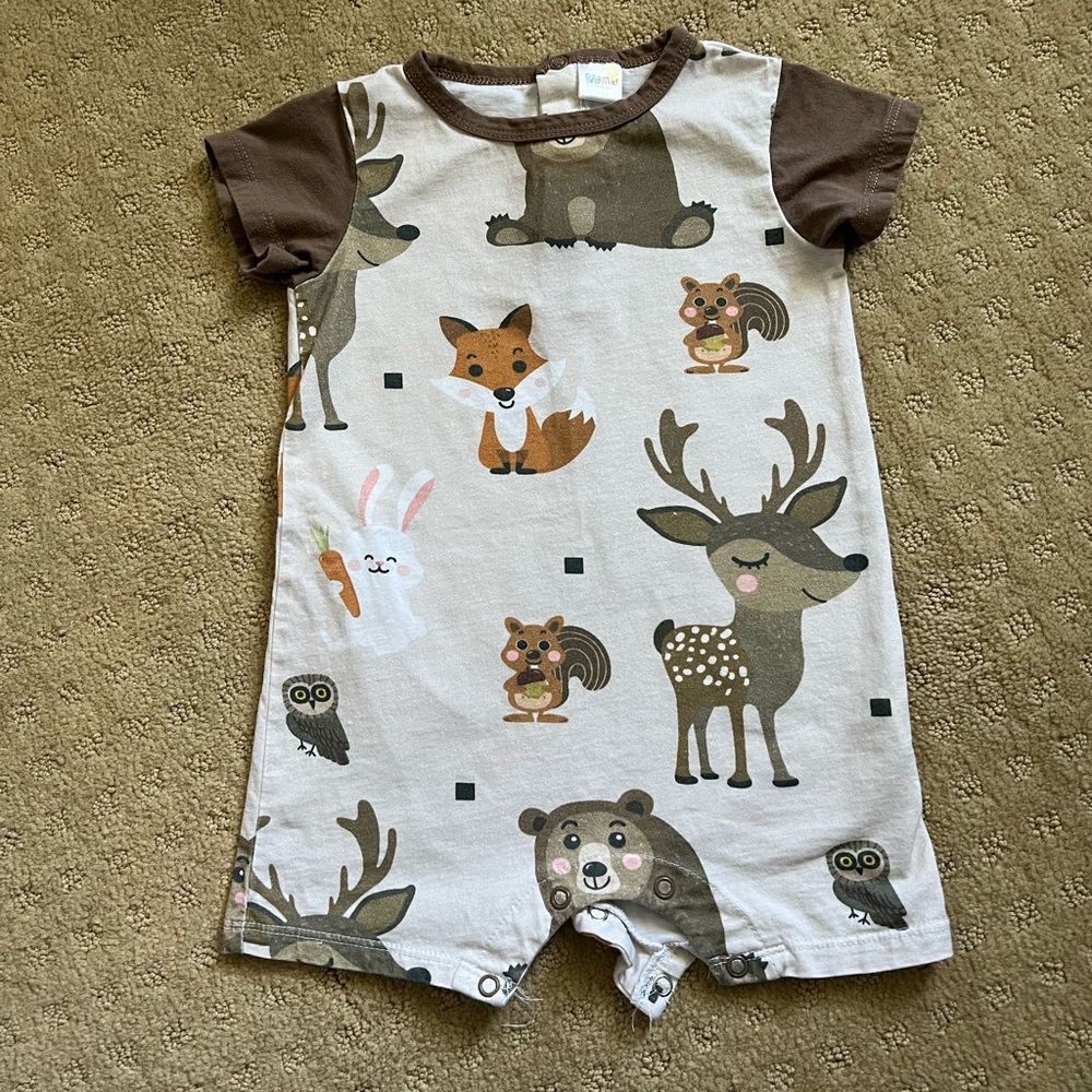Forest animal romper